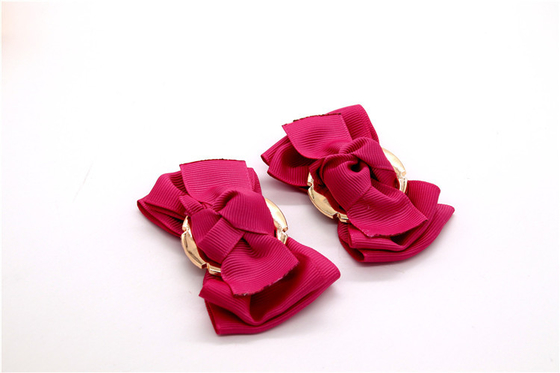 Schuhblume mit farbigem Schleifenband, handgefertigte Schuhverzierungen und Blumen Fadenband Beige, Weiß, Schwarz, Rot, Blau