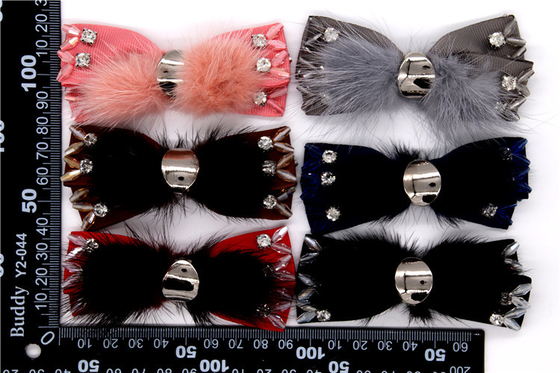 Schuhblume mit farbigem Schleifenband, handgefertigte Schuhverzierungen und Blumen Fadenband Beige, Weiß, Schwarz, Rot, Blau
