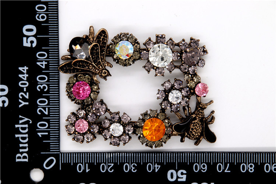 Antike Bronze Strass Schuhklemmen Zinklegierung / Eisen / Kupfermaterial