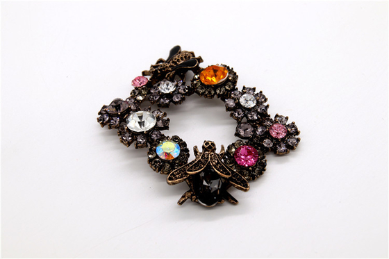 Antike Bronze Strass Schuhklemmen Zinklegierung / Eisen / Kupfermaterial