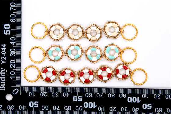 Handgeschweißte Schnalle Kette von Hardware,Damen-Sandalenkette Kupfer/Eisenpistole/Nickel/Gold