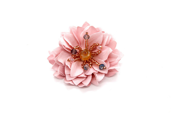Handgesinterte Kantenblume/Mädchenblume aus Satinbändern/Handsimulierte Blume Verschiedene Farben Stoff, Wolle