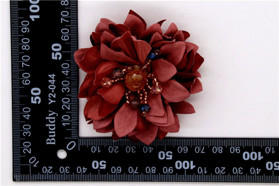 Handgesinterte Kantenblume/Mädchenblume aus Satinbändern/Handsimulierte Blume Verschiedene Farben Stoff, Wolle