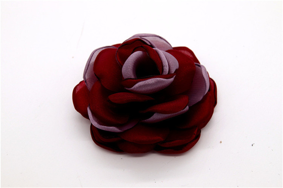 Handgesinterte Kantenblume/Mädchenblume aus Satinbändern/Handsimulierte Blume Verschiedene Farben Stoff, Wolle