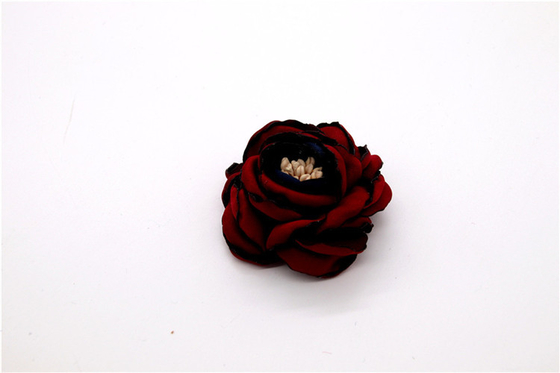Handgesinterte Kantenblume/Mädchenblume aus Satinbändern/Handsimulierte Blume Verschiedene Farben Stoff, Wolle