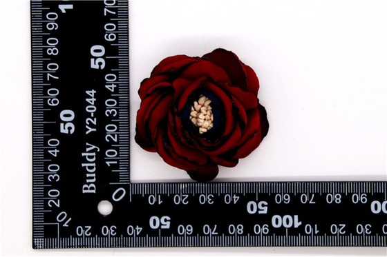 Handgesinterte Kantenblume/Mädchenblume aus Satinbändern/Handsimulierte Blume Verschiedene Farben Stoff, Wolle