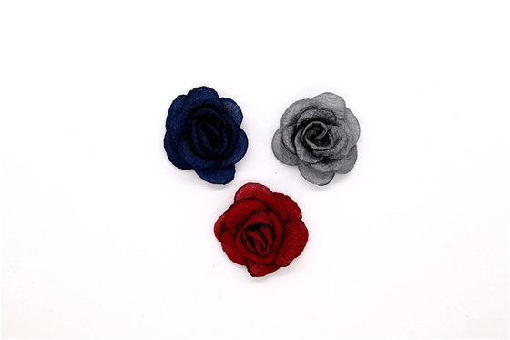 Handgesinterte Kantenblume/Mädchenblume aus Satinbändern/Handsimulierte Blume Verschiedene Farben Stoff, Wolle