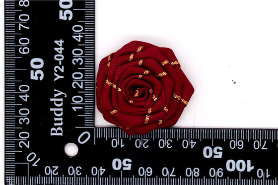 Handgesinterte Kantenblume/Mädchenblume aus Satinbändern/Handsimulierte Blume Verschiedene Farben Stoff, Wolle