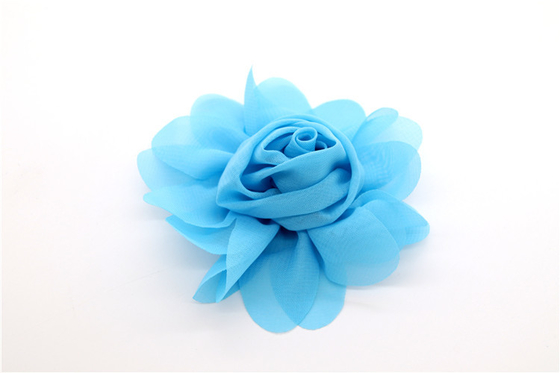 Mädchen Chiffon-Blumen Schuhklammern/Nähen Perlen Handgefertigt Blumengarn, Spitze, Chiffon Grau,schwarz,weiß,rot,blau