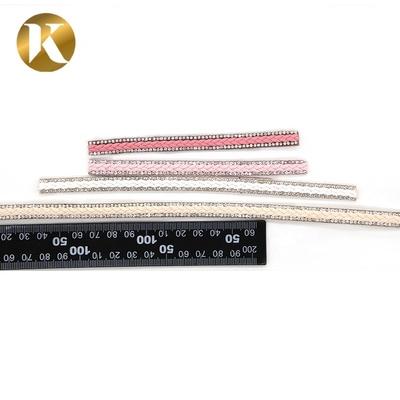 Dekoratives Schuhband aus gebundenem Leder 1000 mm für Kopfbedeckung / Schuhe / Kleidung