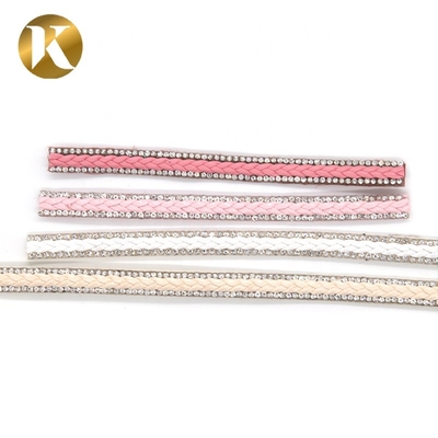 Dekoratives Schuhband aus gebundenem Leder 1000 mm für Kopfbedeckung / Schuhe / Kleidung