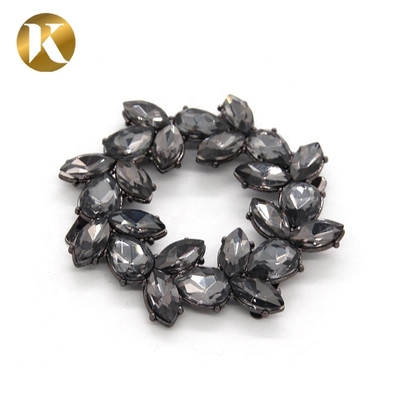 Wenzhou Kml Blumenform Kristall Mode Dekoration Metall Schuhschnalle Zubehör