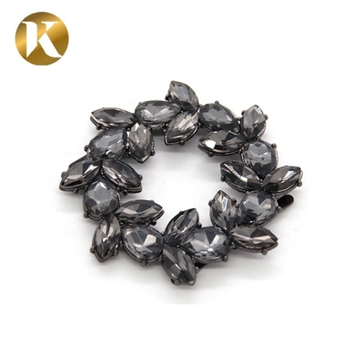 Wenzhou Kml Blumenform Kristall Mode Dekoration Metall Schuhschnalle Zubehör