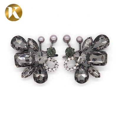Bienenförmige beliebte Schuhschnalle aus Strass Nickel / Schwarz / Gold Farbe