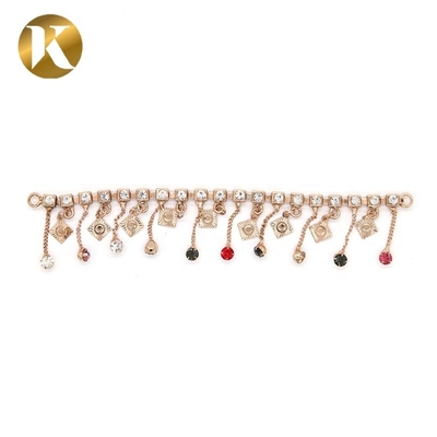 Wenzhou Kml Großhandel kundenspezifische beliebte Gold Diamant Schuhzubehör Schnallenkette
