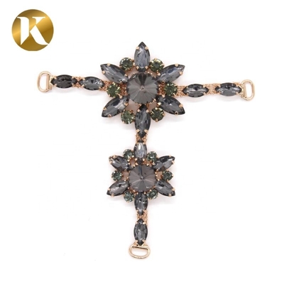 T-Form Damen Dekorativ Schuhschnallen mit Mode Strass Schmuck