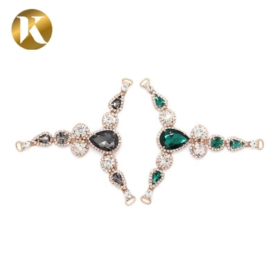 T-Stil Strass-Ornamente 110mm*95mm für Frauen Sandalen Dekoration