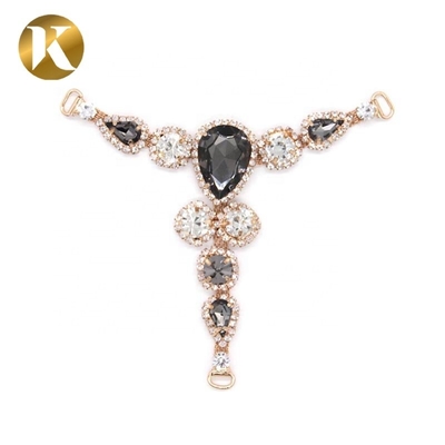 T-Stil Strass-Ornamente 110mm*95mm für Frauen Sandalen Dekoration