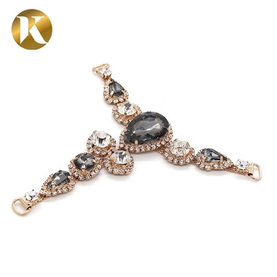 T-Stil Strass-Ornamente 110mm*95mm für Frauen Sandalen Dekoration