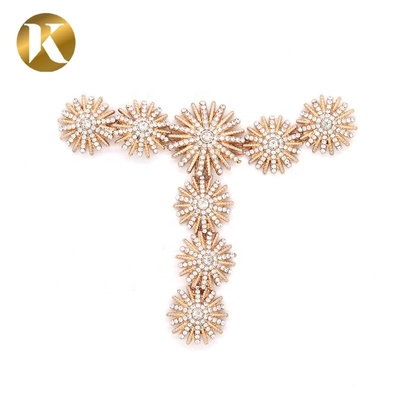 T-Form Strass-Frauen Metall Schuhschnallen mit Mode-Aussehen