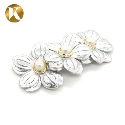 Wenzhou Kml Großhandel handgefertigte Blumen Mode spezielle Stoff Schuhschnallen Accessoires
