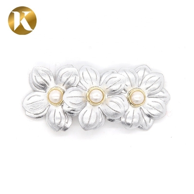Wenzhou Kml Großhandel handgefertigte Blumen Mode spezielle Stoff Schuhschnallen Accessoires