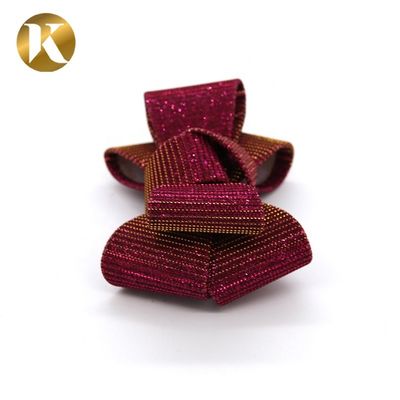 2026 Showbogen Custom Rot Frauen Schuhe Dekoration Zubehör Spezial Stoff Material