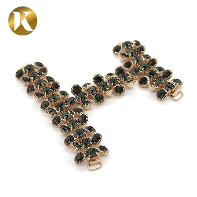 Hängende Plattierung Frauen Schuh Tassel Kette Schwarzer Diamant Dekoration