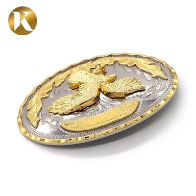 Wenzhou KML Hochwertige Mode Handgefertigte Oval 41mm 2 Farbe Metallgürtel Buckle