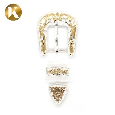 Wenzhou KML Custom Fashion beliebte glänzende Zinklegierung 2 Farben Pin Gürtel Buckle