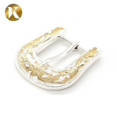 Wenzhou KML Custom Fashion beliebte glänzende Zinklegierung 2 Farben Pin Gürtel Buckle