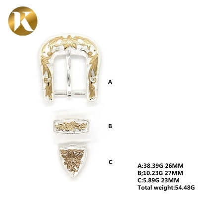 Wenzhou KML Custom Fashion beliebte glänzende Zinklegierung 2 Farben Pin Gürtel Buckle