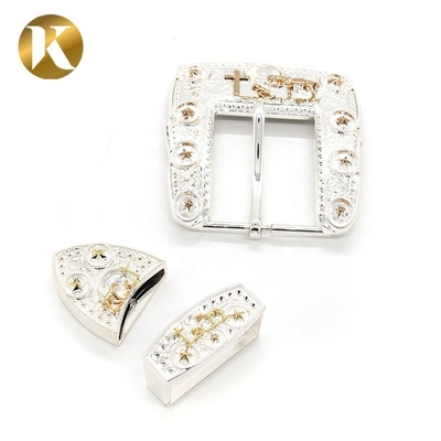 Mode 2 Farbplatten Gürtel Buckles mit Handarbeit + Maschinen Techniken