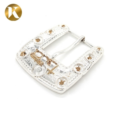 Mode 2 Farbplatten Gürtel Buckles mit Handarbeit + Maschinen Techniken