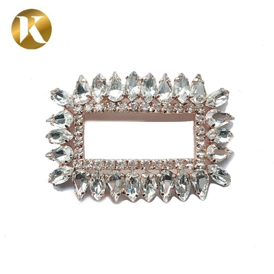 Kristallschuhschnallen im Rechteckstil Außendurchmesser 6,2cm*4,1cm