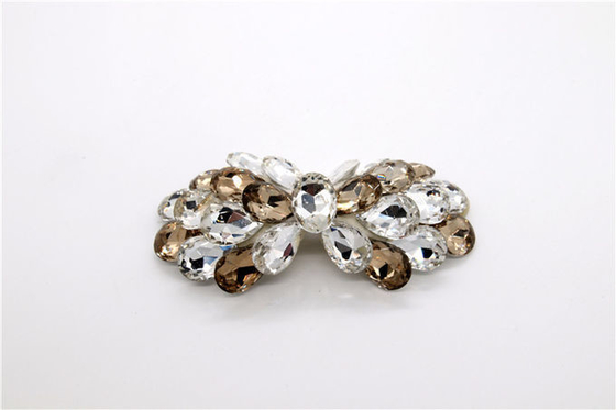 Mehrfarbige Zink Strass Schuhschnallen 70mm*48mm zur Dekoration